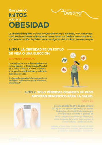 Portada de un material descargable: Rompiendo mitos sobre la obesidad
